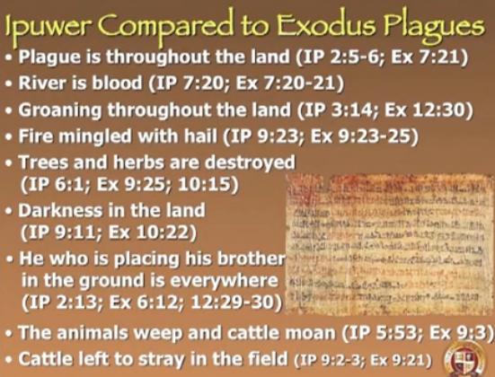 Ipuwer Exodus Comparison